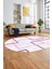 Sade Desen Modern Tasarım Dijital Kaymaz Yıkanabilir Oval Yolluk Salon Halısı O-Modern-80-Mor 1