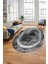 Baskılı Kaymaz Yıkanabilir Modern Mermer Desen Oval Yolluk Salon Halısı O-Modern-46-Gri 2
