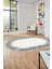 Baskılı Kaymaz Yıkanabilir Modern Sade Desen Oval Yolluk Salon Halısı O-Modern-48-Gri 5