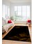 Modern Yaprak Desen Dijital Kaymaz Yıkanabilir Yolluk Mutfak Salon Halısı Modern-26-Kahve 2