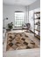 Baklava Desen Baskılı Kaymaz Taban Yıkanabilir Modern Yolluk Salon Halısı MODERN-103-KAHVE 1