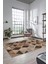 Baklava Desen Baskılı Kaymaz Taban Yıkanabilir Modern Yolluk Salon Halısı MODERN-103-KAHVE 2
