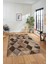 Baklava Desen Baskılı Kaymaz Taban Yıkanabilir Modern Yolluk Salon Halısı MODERN-103-KAHVE 3