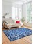 Modern Klasik Desen Dijital Kaymaz Yıkanabilir Yolluk Mutfak Salon Halısı Modern-32-Mavi 2