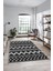 Kilim Desen Baskılı Kaymaz Taban Yıkanabilir Modern Yolluk Salon Halısı MODERN-105-ANTRASİT 1