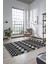 Kilim Desen Baskılı Kaymaz Taban Yıkanabilir Modern Yolluk Salon Halısı MODERN-105-ANTRASİT 2