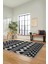 Kilim Desen Baskılı Kaymaz Taban Yıkanabilir Modern Yolluk Salon Halısı MODERN-105-ANTRASİT 4