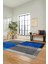 Baskılı Kaymaz Taban Yıkanabilir Modern Şık Yolluk Mutfak Salon Halısı MODERN-107-MAVİ 3