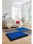 Baskılı Kaymaz Taban Yıkanabilir Modern Şık Yolluk Mutfak Salon Halısı MODERN-107-MAVİ 5