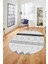 Sade Modern Kilim Desenli Dijital Kaymaz Yıkanabilir Oval Yolluk Salon Halısı O-Modern-75-Gri 5