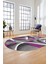 3D Baskılı Kaymaz Taban Yıkanabilir Modern Oval Yolluk Mutfak Salon Halısı O-Modern-97-Mor 4