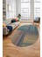 3D Modern Kilim Desen Dijital Kaymaz Yıkanabilir Oval Yolluk Mutfak Salon Halısı O-Modern-34-Renkli 3