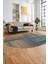 3D Modern Kilim Desen Dijital Kaymaz Yıkanabilir Oval Yolluk Mutfak Salon Halısı O-Modern-34-Renkli 4