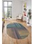 3D Modern Kilim Desen Dijital Kaymaz Yıkanabilir Oval Yolluk Mutfak Salon Halısı O-Modern-34-Renkli 5