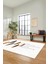 Baskılı Kaymaz Taban Yıkanabilir Modern Yolluk Mutfak Salon Halısı MODERN-112-BEYAZ 3