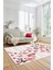 Dijital Baskılı Kaymaz Yıkanabilir Kelebek Desen Yolluk Mutfak Salon Halısı Modern-42-Pembe 2