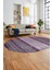 Kilim Desen Özel Tasarım Dijital Kaymaz Yıkanabilir Oval Yolluk Salon Halısı O-Modern-83-Mor 1