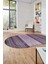 Kilim Desen Özel Tasarım Dijital Kaymaz Yıkanabilir Oval Yolluk Salon Halısı O-Modern-83-Mor 3