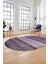 Kilim Desen Özel Tasarım Dijital Kaymaz Yıkanabilir Oval Yolluk Salon Halısı O-Modern-83-Mor 5