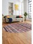Kilim Desen Özel Tasarım Dijital Kaymaz Yıkanabilir Oval Yolluk Salon Halısı O-Modern-85-Pembe 1