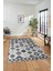 Etnik Baskılı Kaymaz Taban Yıkanabilir Modern Yolluk Salon Halısı Modern-99-Gri 3