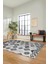 Etnik Baskılı Kaymaz Taban Yıkanabilir Modern Yolluk Salon Halısı Modern-99-Gri 4