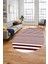 Baskılı Kaymaz Yıkanabilir Sade Modern Oval Yolluk Mutfak Halısı Salon Halısı O-Modern-63-Bordo 1