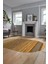 Modern Kilim Dijital Kaymaz Yıkanabilir Oval Yolluk Mutfak Salon Halısı O-Modern-17-Kahve 3