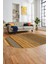 Modern Kilim Dijital Kaymaz Yıkanabilir Oval Yolluk Mutfak Salon Halısı O-Modern-17-Kahve 5