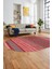 Modern Kilim Dijital Kaymaz Yıkanabilir Oval Yolluk Mutfak Salon Halısı O-Modern-17-Pembe 5