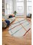 Şık Sade Modern Desenli Dijital Kaymaz Yıkanabilir Oval Yolluk Salon Halısı O-Modern-73-Renkli 1