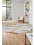 Şık Sade Modern Desenli Dijital Kaymaz Yıkanabilir Oval Yolluk Salon Halısı O-Modern-73-Renkli 4
