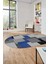 Baskılı Kaymaz Yıkanabilir Oval Koridor Halısı Mutfak Halısı Salon Halısı O-Modern-47-Mavi 5
