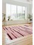 Şık Sade Kilim Desenli Dijital Kaymaz Yıkanabilir Yolluk Mutfak Salon Halısı Modern-74-Pembe 2