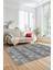 Modern Etnik Desenli Dijital Kaymaz Yıkanabilir Yolluk Mutfak Salon Halısı Modern-19-Gri 3