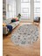 Baskılı Kaymaz Yıkanabilir Modern Kelebek Desen Oval Yolluk Salon Halısı O-Modern-51-Kahve 2