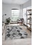 Baklava Desen Baskılı Kaymaz Taban Yıkanabilir Modern Yolluk Salon Halısı MODERN-103-GRİ 1