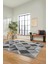 Baklava Desen Baskılı Kaymaz Taban Yıkanabilir Modern Yolluk Salon Halısı MODERN-103-GRİ 4