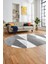 Baskılı Kaymaz Yıkanabilir Modern Oval Koridor Halısı Mutfak Halısı Salon Halısı O-Modern-54-Beyaz 3