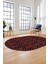 Sade Desen Özel Tasarım Dijital Kaymaz Yıkanabilir Oval Yolluk Salon Halısı O-Modern-87-Bordo 5
