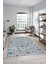 Baskılı Kaymaz Yıkanabilir Modern Kelebek Desen Yolluk Salon Halısı Modern-51-Mavi 4