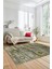 Modern Etnik Desen Dijital Kaymaz Yıkanabilir Yolluk Mutfak Salon Halısı Modern-30-Yeşil 3