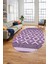 3D Dijital Kaymaz Yıkanabilir Şık Kilim Desen Oval Yolluk Halısı Salon Halısı O-Modern-69-Mor 1