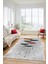 Baskılı Kaymaz Taban Yıkanabilir Modern Yolluk Mutfak Salon Halısı MODERN-112-GRİ 4