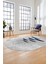 Baskılı Kaymaz Taban Yıkanabilir Modern Oval Yolluk Mutfak Salon Halısı O-MODERN-112-MAVİ 3