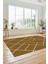 Baskılı Kaymaz Yıkanabilir Çizgili Modern Yolluk Mutfak Halısı Salon Halısı Modern-58-Kahve 3