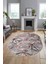 3D Baskılı Kaymaz Yıkanabilir Modern Oval Yolluk Koridor Mutfak Salon Halısı O-Modern-39-Pembe 1