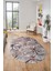 3D Baskılı Kaymaz Yıkanabilir Modern Oval Yolluk Koridor Mutfak Salon Halısı O-Modern-39-Pembe 5