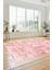 Sade Desen Modern Dijital Kaymaz Yıkanabilir Yolluk Mutfak Salon Halısı Modern-89-Pembe 1