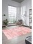 Sade Desen Modern Dijital Kaymaz Yıkanabilir Yolluk Mutfak Salon Halısı Modern-89-Pembe 3